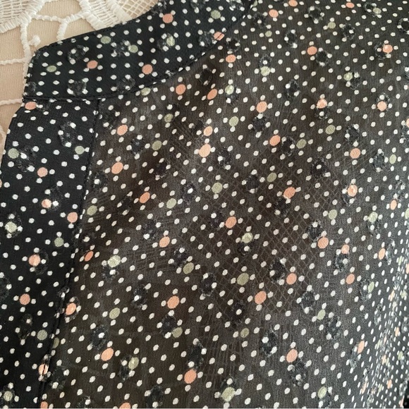 CABI Swiss Dot Sheer Blouse Style #239 Medium - Picture 4 of 7